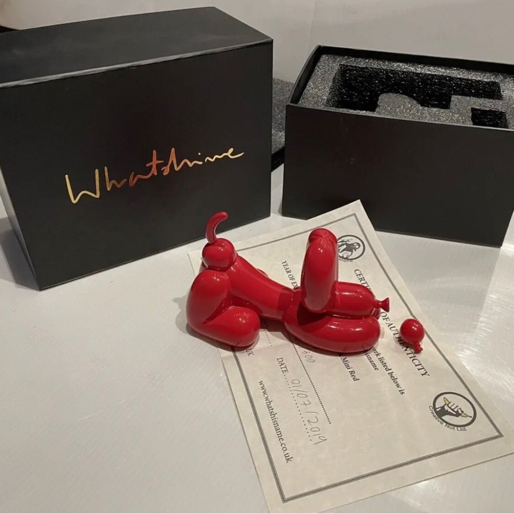 LIMITED EDITION SIGNED numbered Whatshisname Happy POPek dog sculpture​